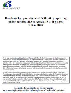 Benchmark report aimed at facilitating reporting under paragraph 3 of Article 13 of the Basel Convention